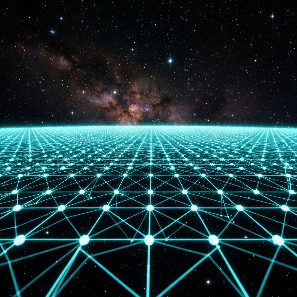 Cosmic lattice network blue map